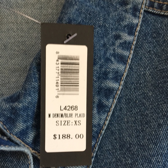 Lea & Viola denim jacket flannel bottom XS - Picture 2 of 8